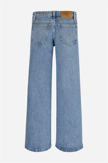 Calvin Klein avslappnade jeans med vida ben - Salt- och pepparblå